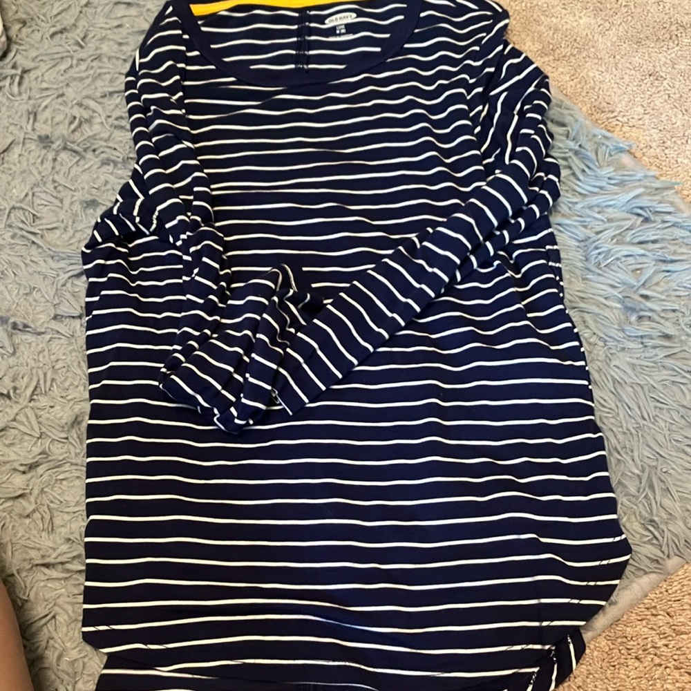 Blue and white old navy dress shirt